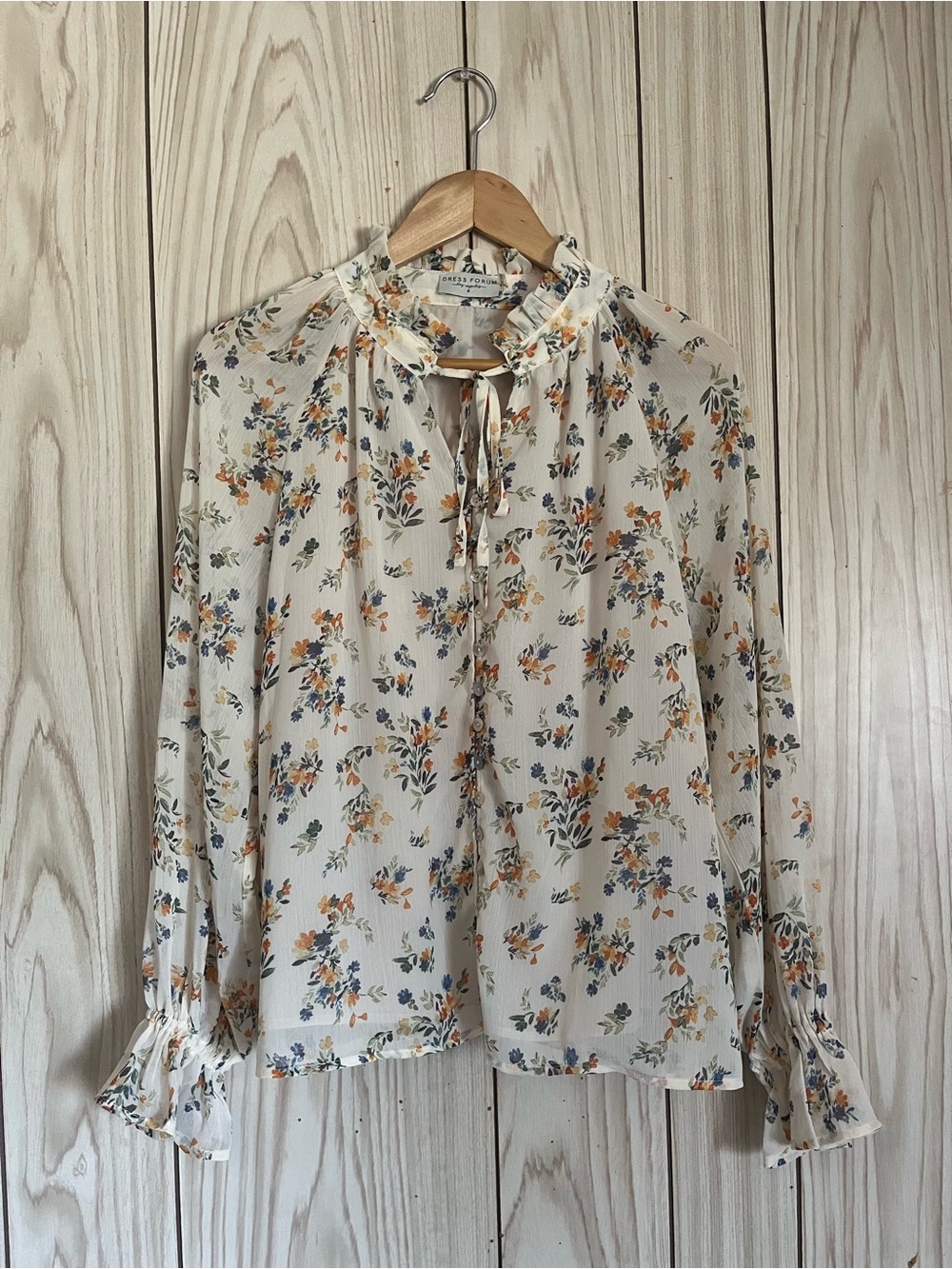 Dress Forum Cream Floral Blouse